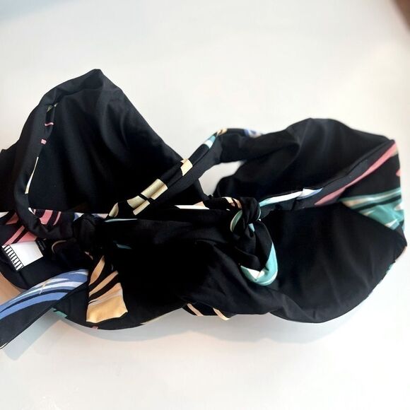 Coco Reef Print Wrapped Swim DD Bra Top 32/34 DD Black Multi Verso Convertible - Picture 9 of 11